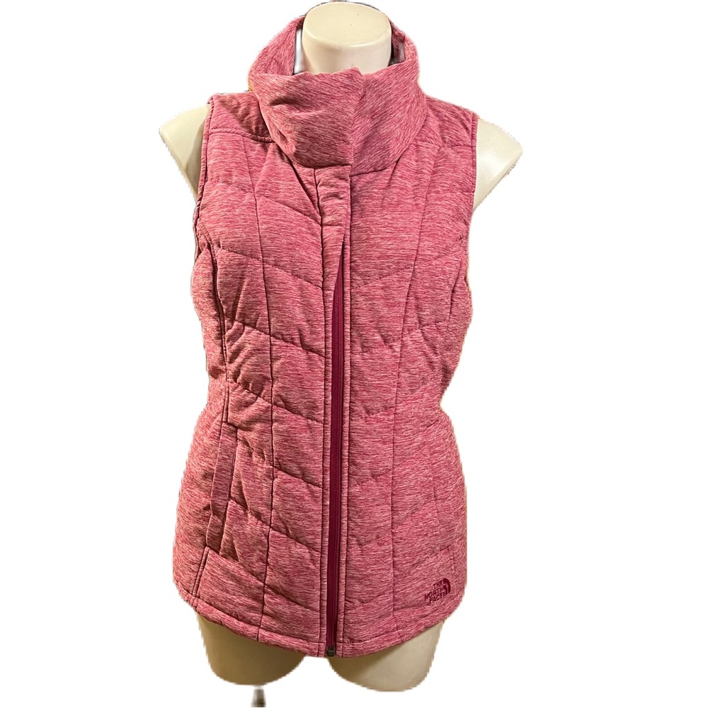 The North Face Pink Pseudio Vest Quilted Mock Neck Full Zip